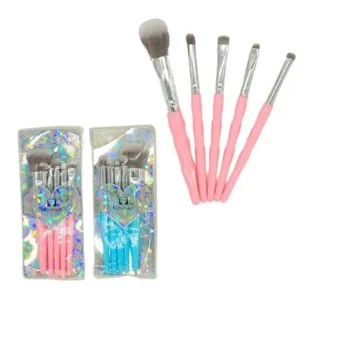 Kit de Brochas x5 Ruby Face Celeste/Rosa