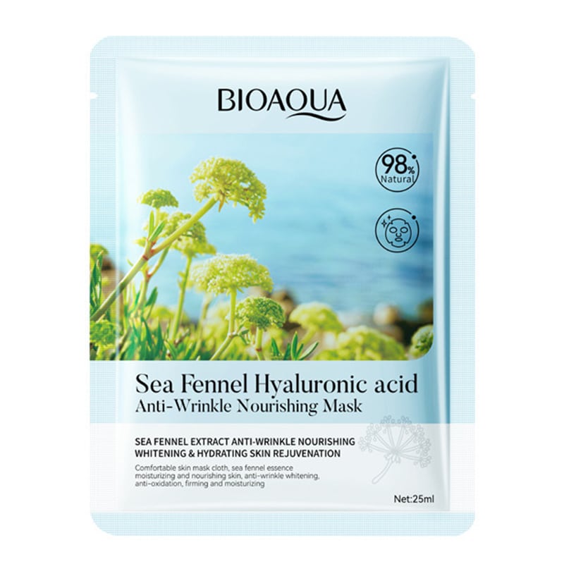 Mascarilla En Velo Facial Antiarrugas Con Acido Hialuronico Bioaqua