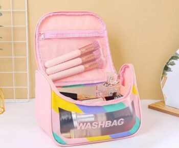 Cosmetiquera Washbag Organizadora en Rosa, Celeste, Negro o Fucsia