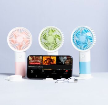 Mini Ventilador de Mano Portátil + Soporte de Celular