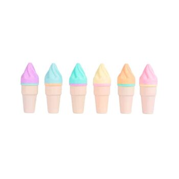Set De Resaltadores x6 Helado Miis Kids