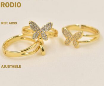 Anillo Ajustable en Rodio 4 Ref.
