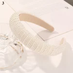 Diadema de Lujo Perlas Linea o Diamond Brillos Blanca gtuj
