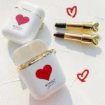 Set De Labiales Tipo Airpod Case Corazon