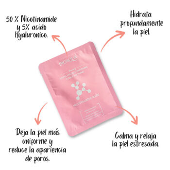 Mascarilla Facial en Velo de Nicotinamida y Vitaminas